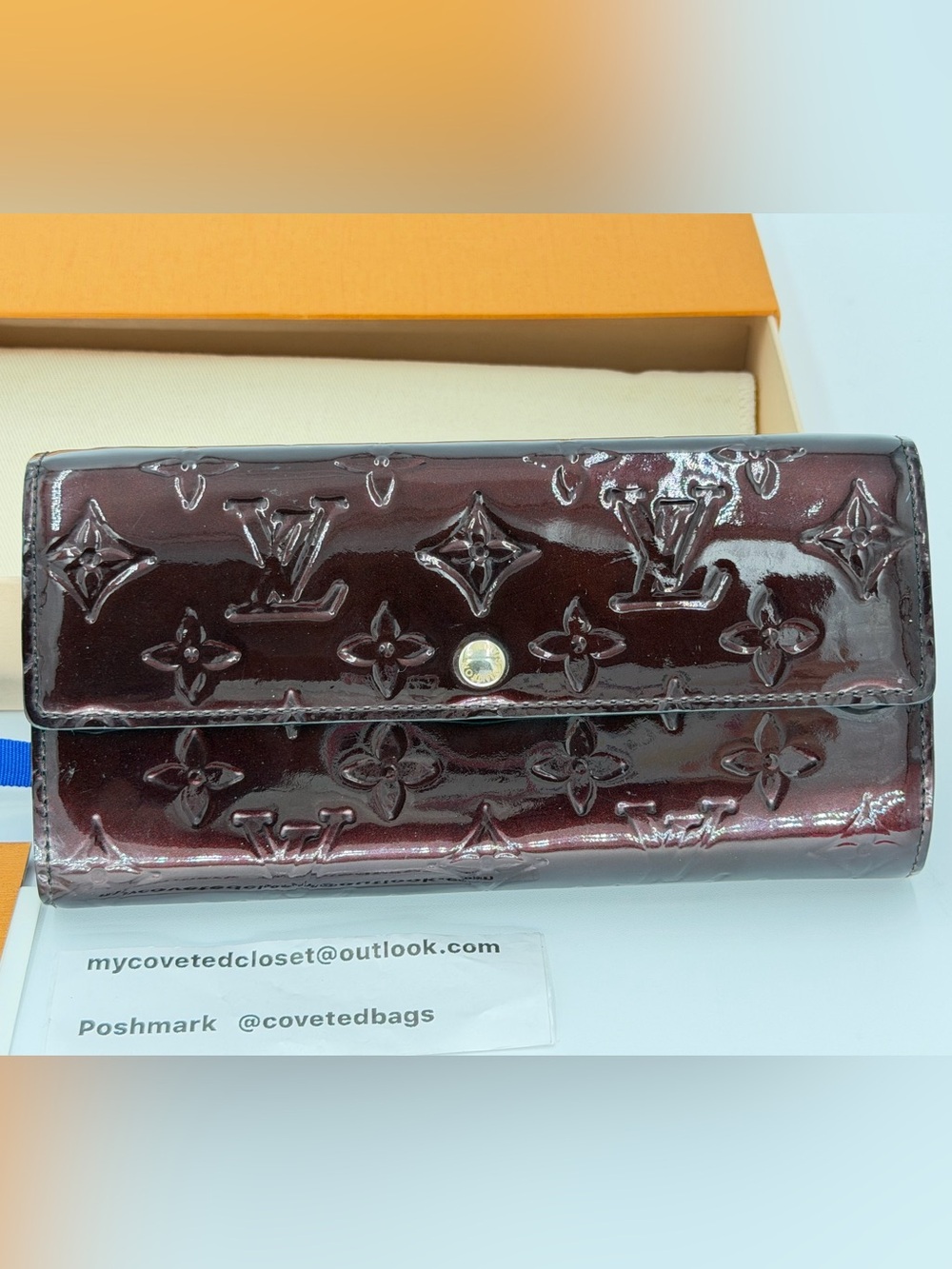 Louis Vuitton Sarah Vernis Monogram Long Wallet - Picture 2 of 16